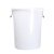 工创优品 大水桶塑料桶PE大容量收纳桶圆形水桶物业储水厨房酒店大号垃圾桶 100L白色无盖