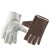 手套 双层复合棉布手套 防油耐磨电焊工劳保工人防护手套 帆布加绒 均码