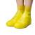 防滑耐磨TPE均码雨鞋户外登山防水雨鞋套时尚一体中筒鞋套B 黄色 男均码41-44