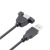 益德胜 USB2.0延长线带耳朵公对母数据线带螺丝孔可固定锁机箱面板USB数据延长线 黑色0.5米