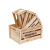 实木木框箱储物收纳木条箱子超市水果陈列道具长方形木箱装饰定制 A款浅绿色 小号