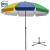 奈运 户外遮阳伞室外 2.4m彩色带支架大型伸缩晒防雨伞广告伞