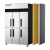 乐创（lecon）商用六门冰柜 立式厨房保鲜柜节能压缩机 工程标准款双温 LC-J-LBC03