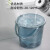 目可 大容量手提水桶储水用塑料桶加厚圆桶盆桶（透灰水桶/中号6个）