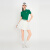 RYDER CUP莱德杯高尔夫服装女装短袖T恤24夏季轻薄弹力透气高尔夫POLO衫 绿色 XL