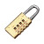 火焰鼠 黄铜密码挂锁 行李箱锁拉杆箱背包柜门 3轮密码（小号）HJ09