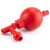 安达通 三向定量吸球 实验室橡胶三向吸耳球三通移液管吸球 红色 