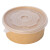 冰禹 牛皮纸碗盖 一次性碗圆形沙拉碗轻食饭盒PP盖 1100/1300ml(50个) BYxx-124