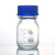 牌螺口蓝盖瓶试剂瓶透明棕色25 50 100 250 500 1000ml丝口瓶流动相实验室玻璃 无标识棕色500ml