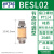 气动电磁阀铜消声器平头节流消音器BESL/BSL M5-01-02-03-4 BSLM-044分牙平头消声器