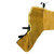 海斯迪克 牛皮电焊工护脚护腿 脚盖 隔热防火花飞溅脚套 黄色HKsq-442 系带款38cm长