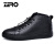 零度(ZERO)男靴 加绒保暖休闲皮鞋男士休闲鞋户外高帮男鞋 R75232 黑色 42