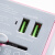 曦途（XITU）双USB出国转换插头欧标通用旅行插座转换器中国香港玩转全英标美标德标日本泰国美国澳洲 粉红色