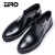 零度(ZERO)高帮鞋 男百搭大头皮鞋男士保暖拉链套脚款头层牛皮短靴 R75212 黑色 42