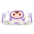 顺顺儿韩国原装进口宝宝新生儿湿巾紫色盖装1大包+绿色便携2小包