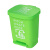 垃圾分类垃圾桶40L脚踩大号户外厨房车间办公室用可回收塑料大容 50L脚踏分类绿色