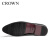 皇冠（CROWN）男鞋商务正装鞋简约时尚尖头防滑耐磨皮鞋1374A732V1-黑色-40码