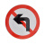 定做交通标志牌 限速五公里  安全标志牌 交通标识 道路警示牌 禁止左转 厚1.2mm40cm贴墙安装