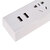 得力（deli）插座新国标接线板插线板安全门保护办公家用拖线板 带USB 18217（3组合+2USB1.8米线）