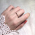 六桂福珠宝 流光18K金玫瑰金彩金戒指镶钻石求婚结婚订婚 K红14号