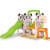 哈乐猫儿童家用滑梯秋千组合室内宝宝滑滑梯婴儿玩具海洋球池滑滑梯 白绿梯熊五合一