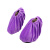 厚创 绒布鞋套防滑底布鞋套家庭用布可反复洗加厚耐磨 紫罗兰 10双