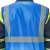林盾（LINDUN）反光背心施工工地反光马甲骑车反光衣可清洗工程反光服安全防护服夜间反光 深蓝布PVC口袋定制