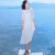 西子美丽心情夏季新品女装套装宽松白色文艺连衣裙波西米亚长裙度假沙滩裙 白色AQ17A622 L