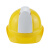 海华（HAIHUA）安全帽 ABS材质双筋四色头盔 施工工地防砸透气工程帽 免费印字A7 黄色拼白 一指键式调节