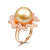 米莱珠宝 14.7mm珍珠戒指女 18K金镶嵌钻石 15个工作日高级定制 15个工作日高级定制