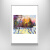 视觉星现代抽象仿风景油画客厅卧室餐厅挂画 B款白色细框 50*70