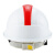 海华（HAIHUA）安全帽 ABS材质双筋四色头盔 施工工地防砸透气工程帽 免费印字A7 白色拼红 一指键式调节