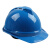 梅思安10146615豪华PE蓝色安全帽一指键帽衬针织布吸汗带D型下颌带