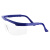 华特2501防护眼镜平光透明安全护目镜防尘抗冲击工业防飞溅防风镜 2副蓝框白镜
