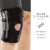 美国AQ运动护膝护具可调式弹簧支撑条护膝髌骨半月板透气防滑加压护膝 黑色单只装 均码