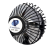 宝尔·迈斯（POWERMAX)桌面迷你扇电风扇金属扇台扇小风扇放射网 FT-10 黑色