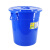 兰诗（LAUTEE）YY-D024 蓝色带盖圆形水桶 100L 工业用大桶