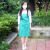 紫羲紫羲ZXFH.NET纯色布围裙酒店饼店居家咖啡厅个性定制围裙可定制LOGO 绿色 均码