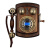 金顺迪1868 欧式挂墙仿古电话机实木古典固定电话复古无线插卡创意挂壁电话机 免提小款(接电话线)