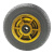 森美人 承重滑轮 橡胶单轮子配件万向轮重型实心橡胶脚轮平板推车轮轱辘 4寸中型橡胶单轮 