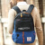 斯帕曼男士双肩包2023新款休闲旅行包大容量背包牛津布时尚高中学生书包 蓝色