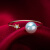 南珠宫 星途海水珍珠戒指18K金白色正圆强光6.0-6.5mm小清新轻奢款送女友送爱人