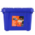 安马(Amausa)加厚型家车收纳多用途密封大容量后备箱居家收纳置物箱杂物整理箱 32升 PP环保塑料 M-400 蓝色