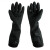 耐酸碱橡胶工业手套劳保手套浸胶浸塑耐磨防滑劳保防护手套 黑色60cm L