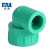 公元(ERA)管道优家PPR管水管配件家装绿色内丝内螺纹弯头水管配件 32x1