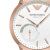 阿玛尼(Emporio Armani) 手表 时尚欧美智能表 石英男表 商务经典时装腕表 金壳棕皮带 时尚智能手表ART3002