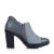Millie's/妙丽春季专柜同款深口单鞋拼接粗跟弹力布女皮鞋LYF26CM5 深灰色 37