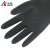 华特3502 防水防油手套 黑色双层乳胶 加厚 清洁洗涤 作业防护 劳保用品 2双 L#大码
