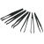 TaoTimeClub黑色碳纤维镊子工具塑料镊子尖头平头弯头圆头宽口扁头 黑 08