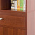 沃变 书柜书架  六层带门柜电脑桌配套书柜多功能文件柜子 红胡桃色SG-GM06D-C1